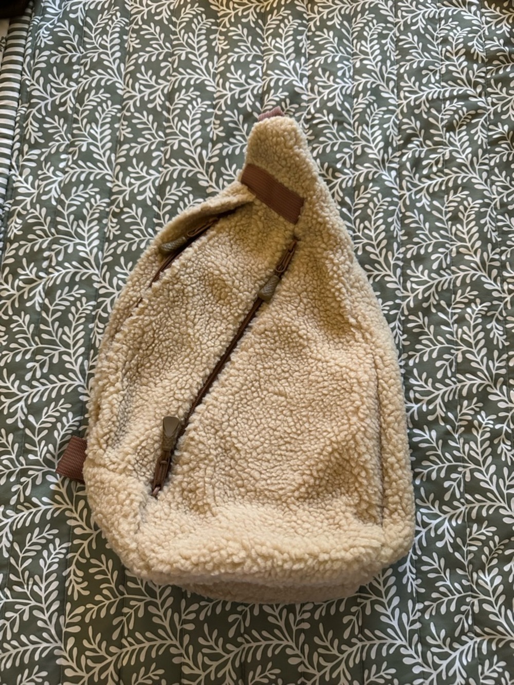 Cream Sherpa Sling Bag